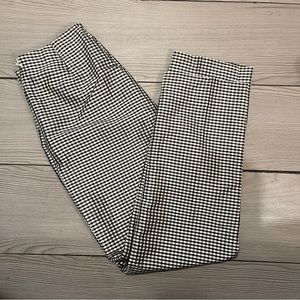 White and Black Ann Taylor Checkered Pants